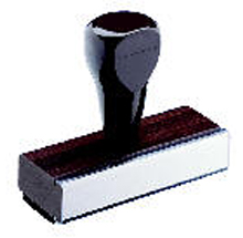 1/2 x 4 Traditional Rubber Hand Stamp