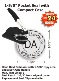 1-5/8 diameter Pocket Embosser